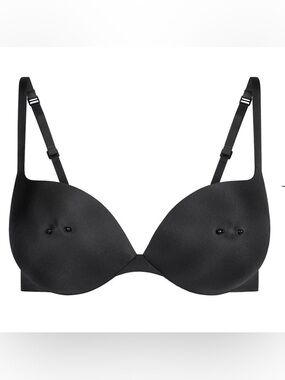 BNWT Skims Pierced Nipple Ultimate Push Up Bra Onyx 34DD
